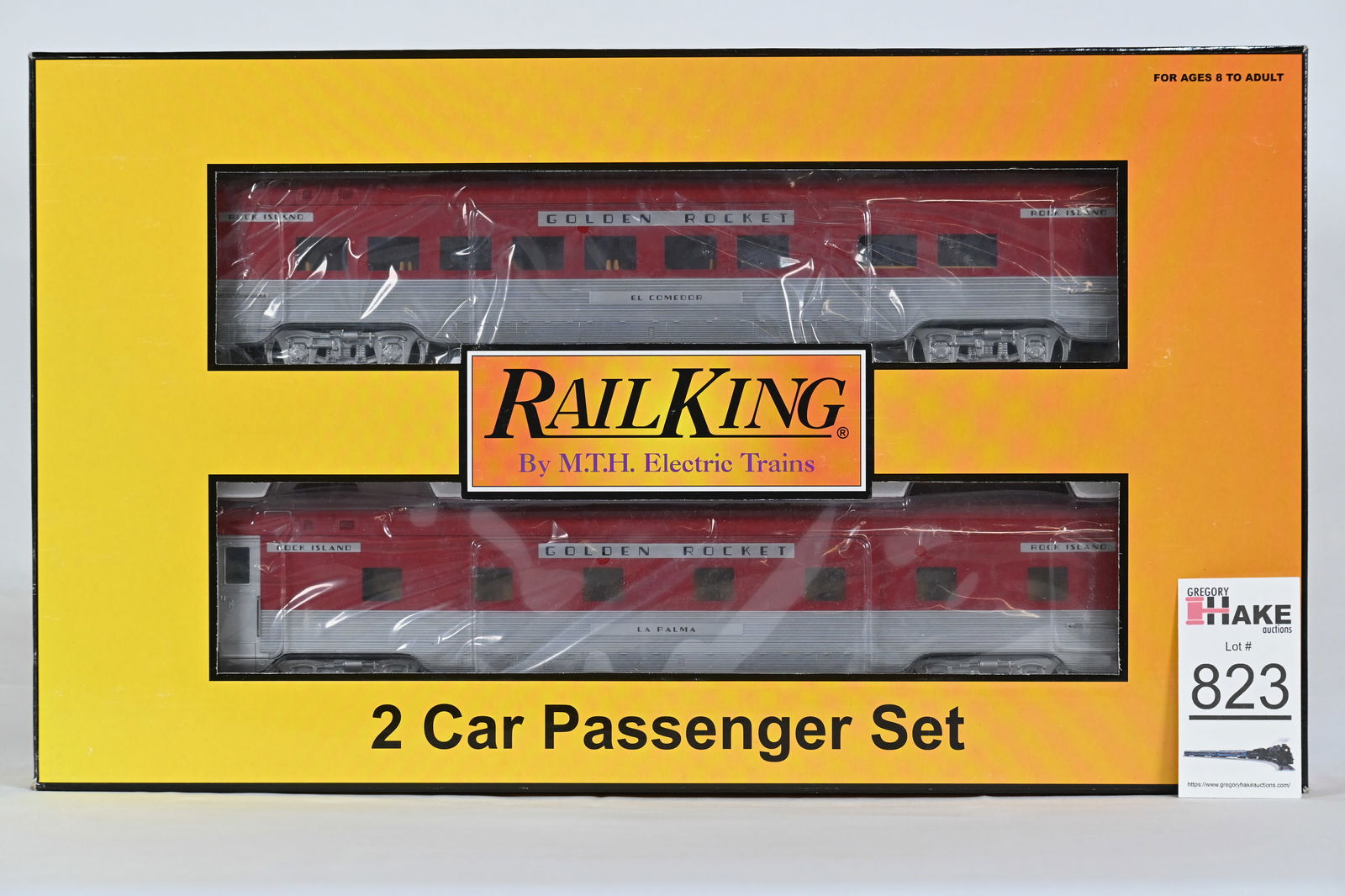 MTH (RailKing) - 30-6710: Rock Island - 2-Car 60' Streamlined ABS Sleeper/Diner Passenger Set - w/OB (1 of 5)