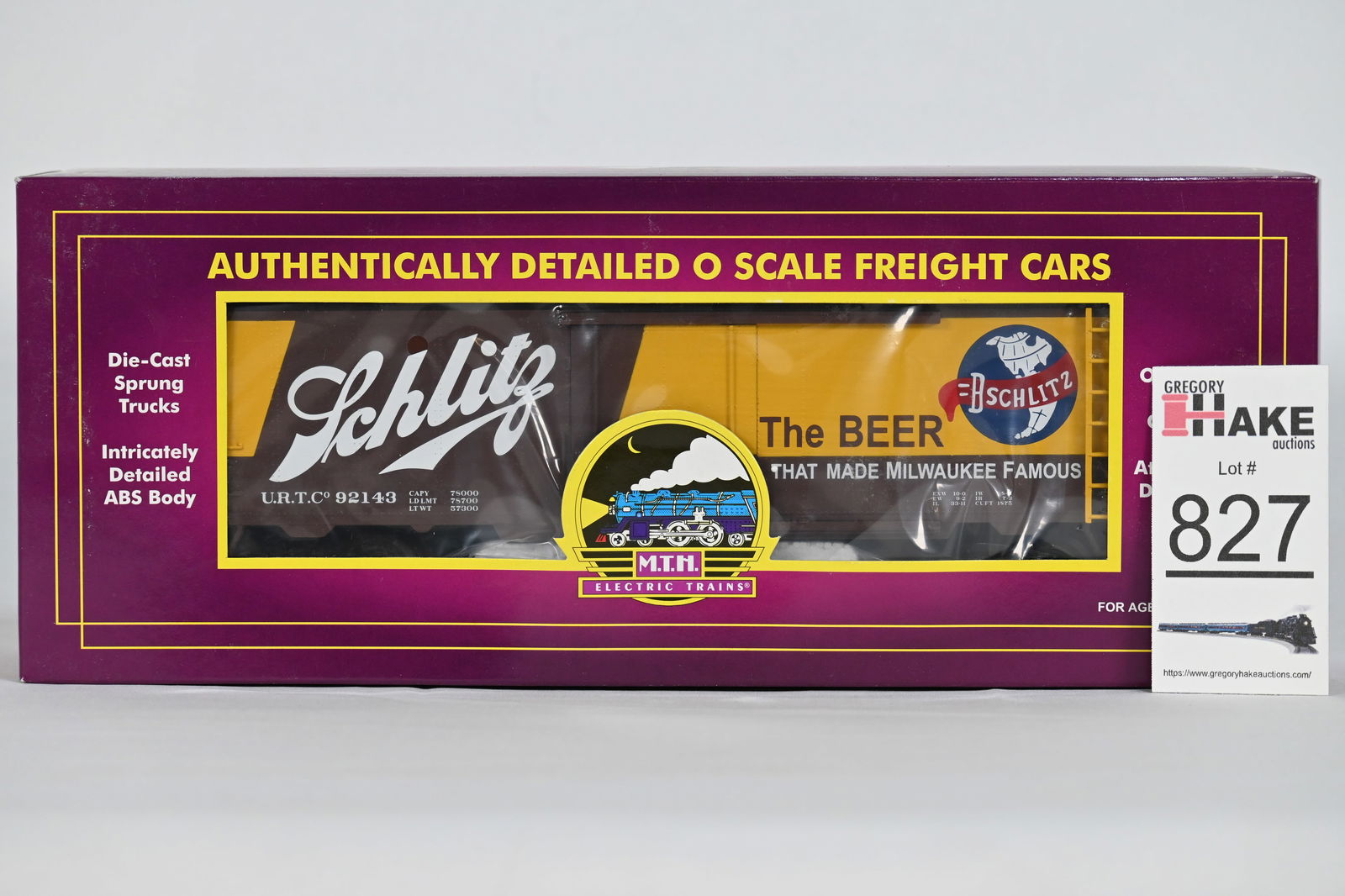 MTH (Premier) - 20-94066: Schlitz - Reefer Car - w/OB (1 of 2)
