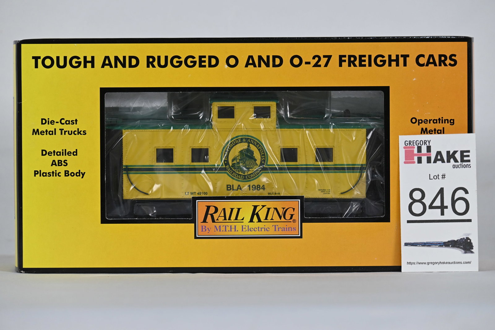 MTH (RailKing) - 30-77015: Baltimore & Annapolis - Steel Caboose - w/OB: MTH (RailKing) - 30-77015: Baltimore & Annapolis - Steel Caboose - Baltimore & Annapolis No. 1984, w/OB / Condition: C10