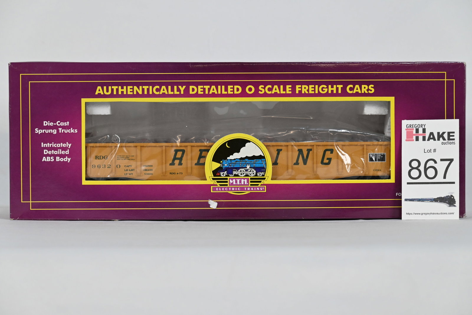 MTH (Premier) - 20-98042: Reading - Gondola Car w/Wheel Scrap Load - w/OB: MTH (Premier) - 20-98042: Reading - Gondola Car w/Wheel Scrap Load - w/OB / Condition: C10