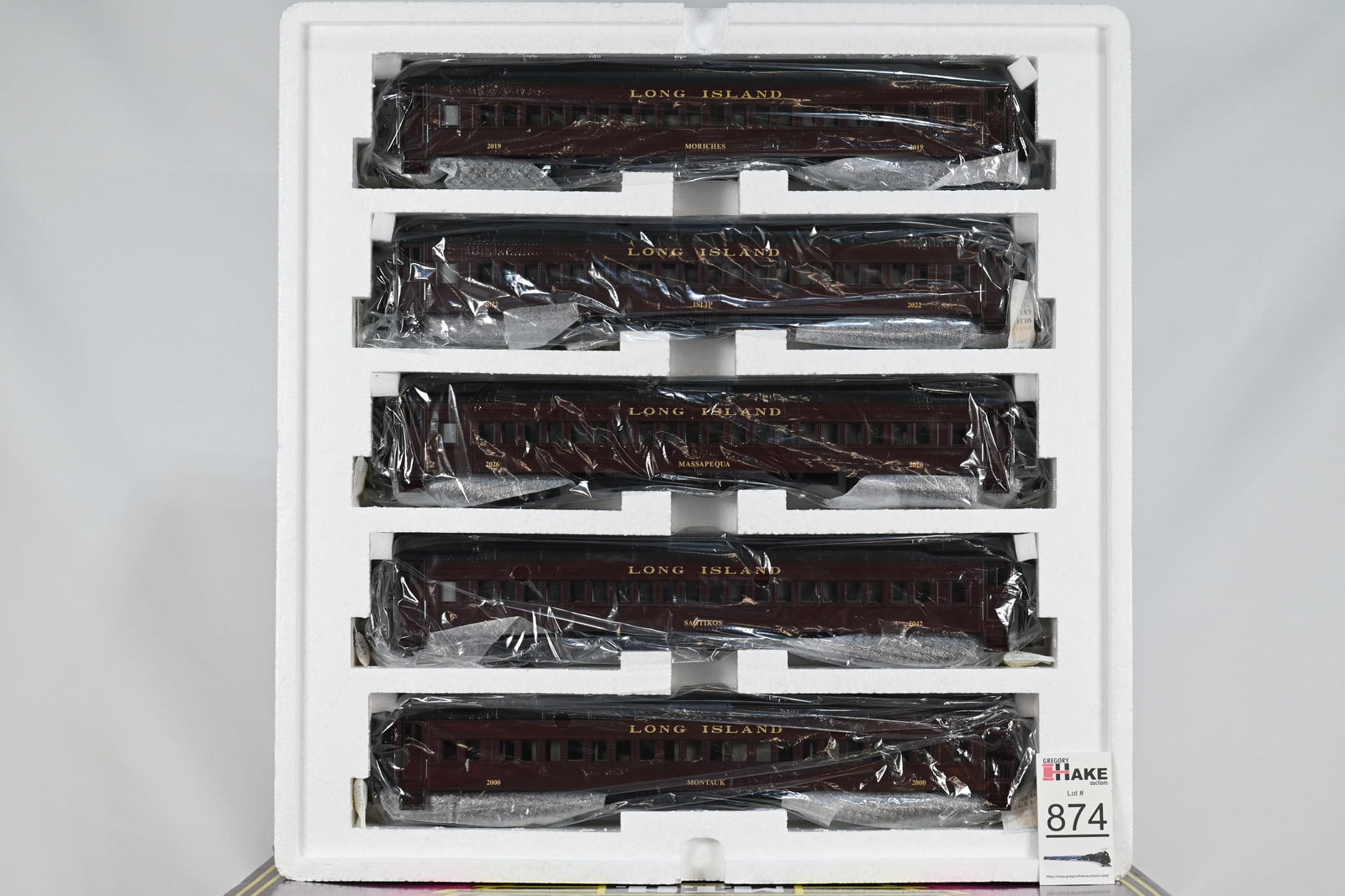 MTH (Premier) - 20-4043: Long Island - 5-Car 70' Madison Passenger Set - w/OB (1 of 8)