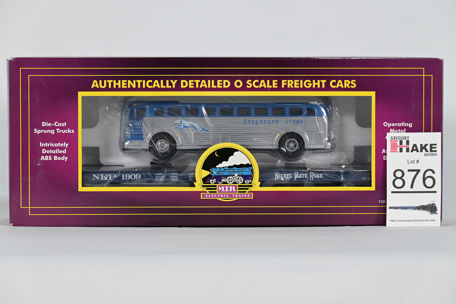 MTH (Premier) - 20-98160: Nickel Plate Road - Flat Car w/Die-Cast Bus - w/OB (1 of 2)