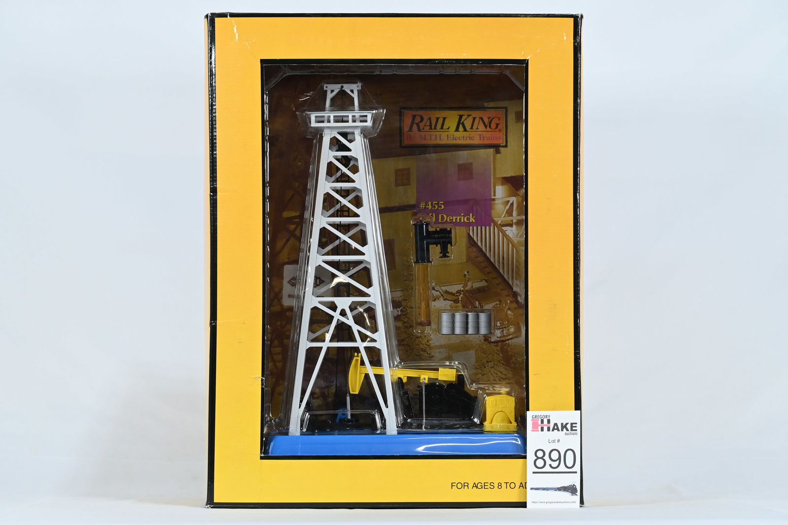 MTH (RailKing) - 30-9059: Green - #455 Oil Derrick - w/OB (1 of 2)