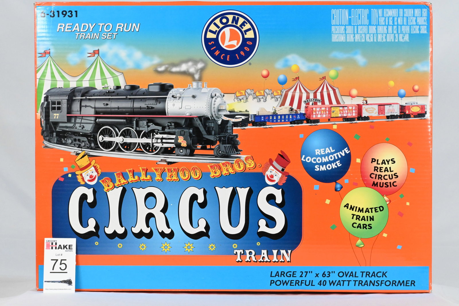 Lionel  (LTI) - 6-31931: Ballyhoo Bros - Circus Steam Train RTR Set, w/OB (1 of 4)