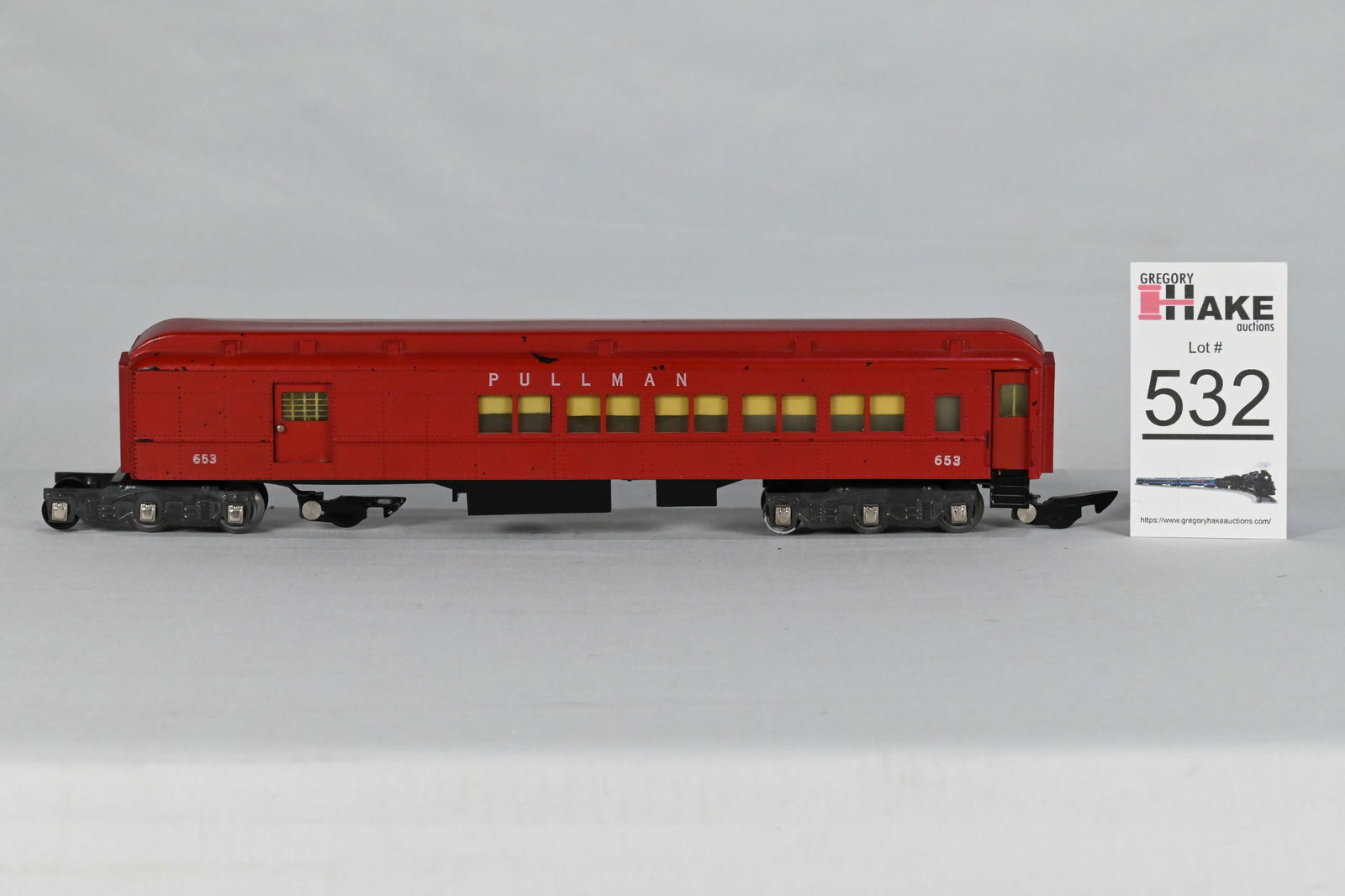 American Flyer S Gauge Early 653 Painted Red Combo Pullman Passenger Car (1 of 4)