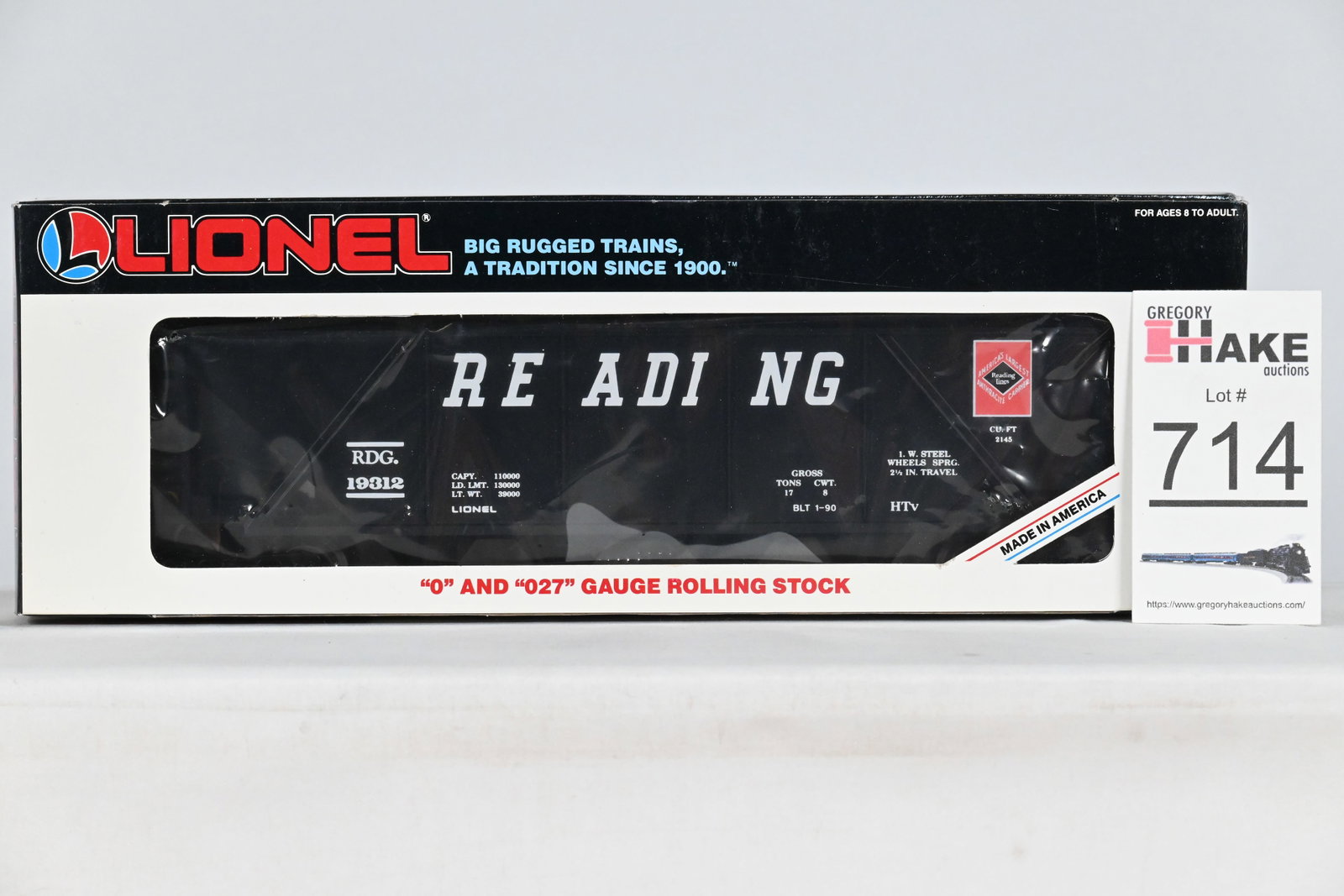 Lionel (LTI) - 6-19312: Reading - Quad Hopper with Coal, w/OB: Lionel (LTI) - 6-19312: Reading - Quad Hopper with Coal, w/OB - C10