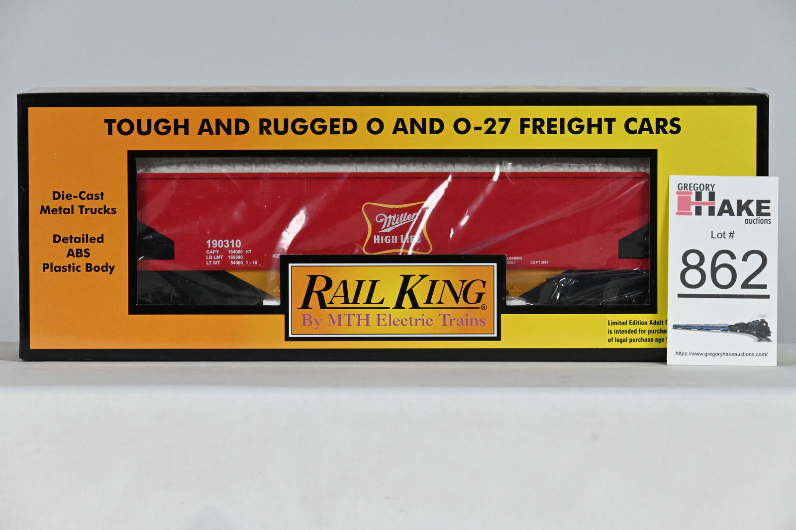 MTH (RailKing) - 30-75339: MCG - Miller - 4-Bay Hopper Car, w/OB (1 of 2)