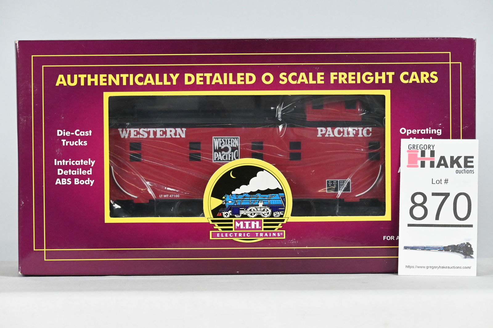 MTH (Premier) - 20-91055: Western Pacific - Steel Caboose, w/OB (1 of 2)