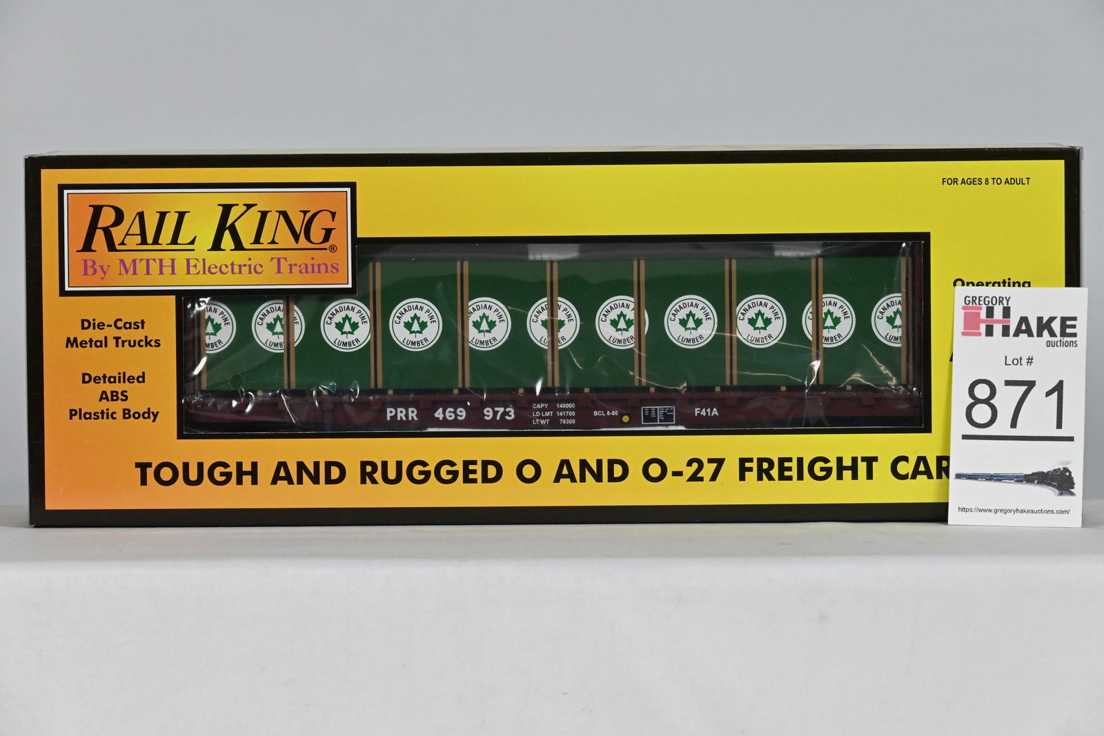 MTH (RailKing) - 30-76011: Pennsylvania - Flat Car - w/Bulkheads, w/OB: MTH (RailKing) - 30-76011: Pennsylvania - Flat Car - w/Bulkheads, w/OB - C10