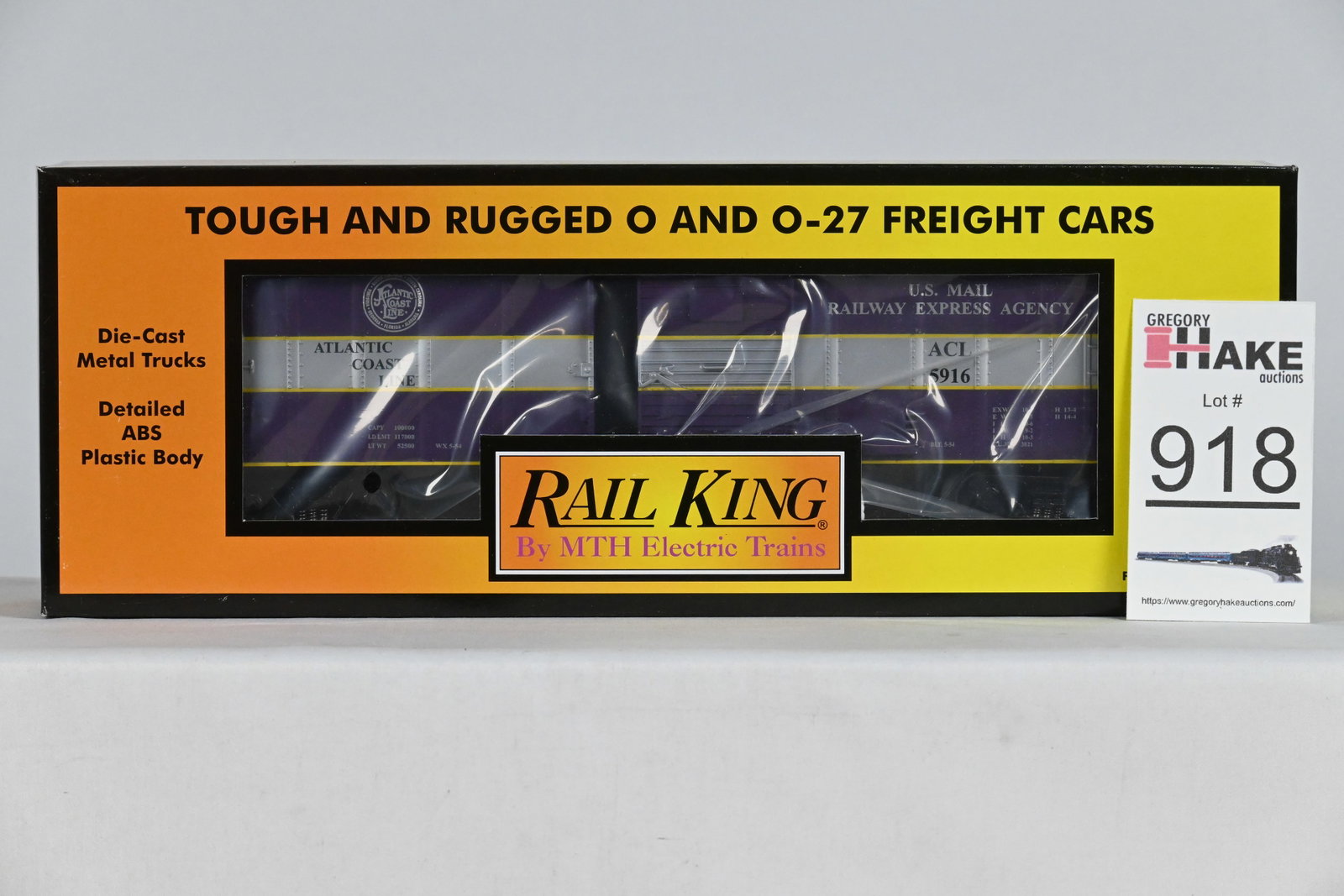 MTH (RailKing) - 30-7458: Atlantic Coast Line - Box Car, w/OB: MTH (RailKing) - 30-7458: Atlantic Coast Line - Box Car, w/OB - C10