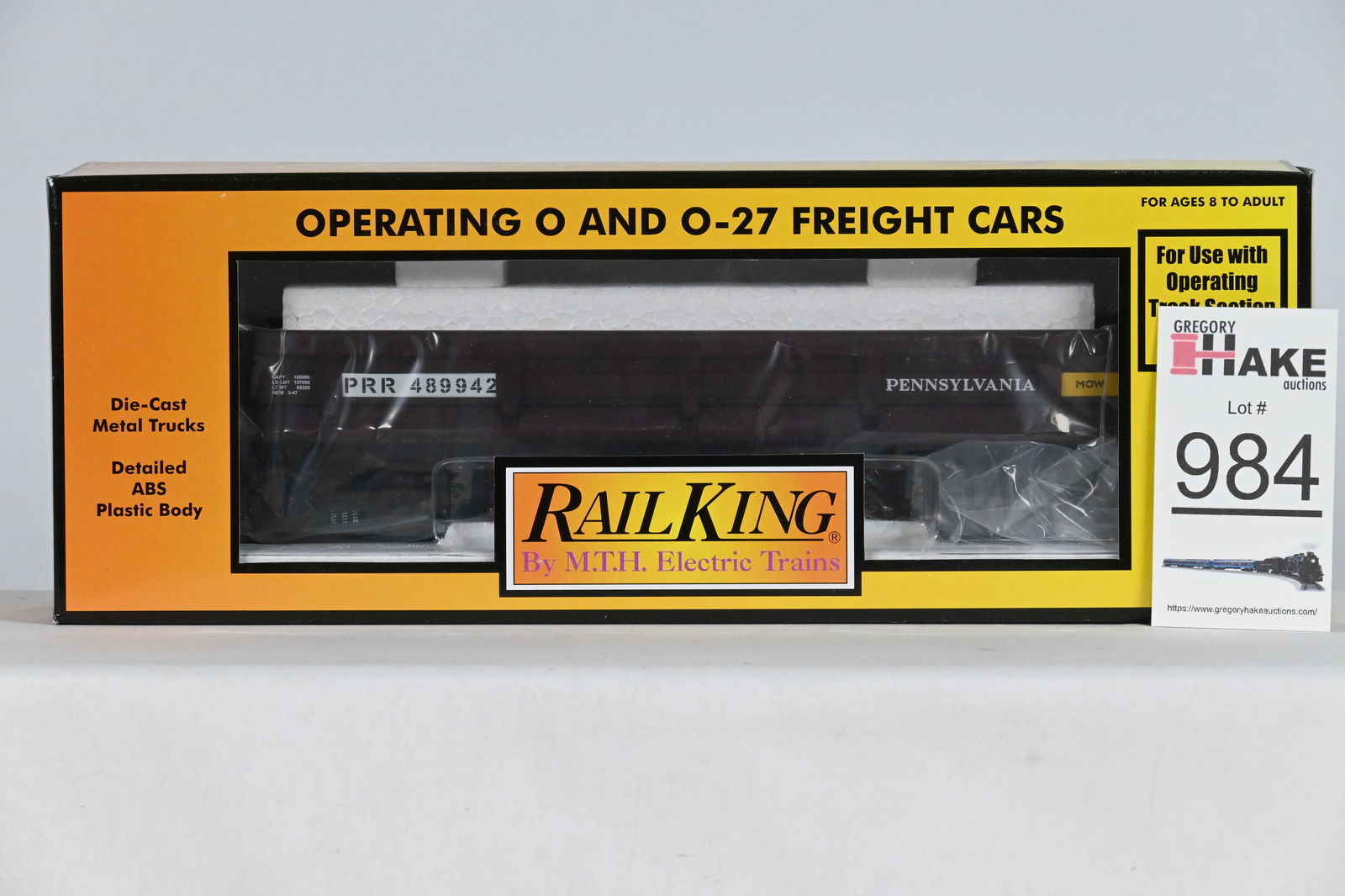 MTH (RailKing) - 30-7951: Pennsylvania - Dump Car w/Operating Bay, w/OB (1 of 2)