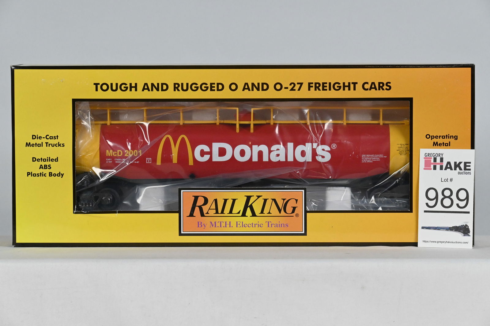 MTH (RailKing) - 30-7339: McDonalds - 33K Gallon Tank Car, w/OB (1 of 2)