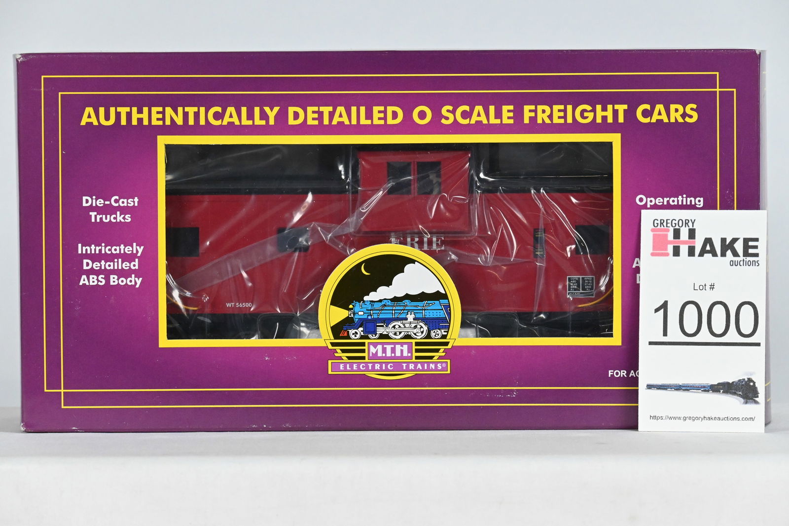 MTH (Premier) - 20-91107: Erie - Extended Vision Caboose, w/OB (1 of 2)