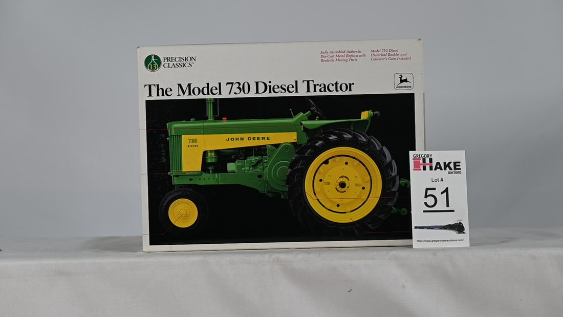 ERTL Precision Classics #5766 John Deere Model 730 Diesel Tractor 1/16 w/ OB (1 of 3)