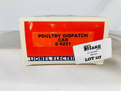 Lionel LTI 6-9221 Poultry Dispatch Car w/ OB: Lionel LTI 6-9221 Poultry Dispatch Car w/ OB, C10