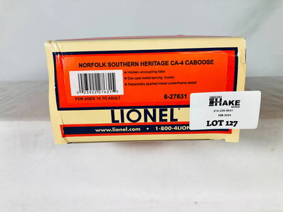 Lionel LTI 6-27631 Norfolk Southern Heritage CA-4 Caboose w/ OB: Lionel LTI 6-27631 Norfolk Southern Heritage CA-4 Caboose w/ OB, C10