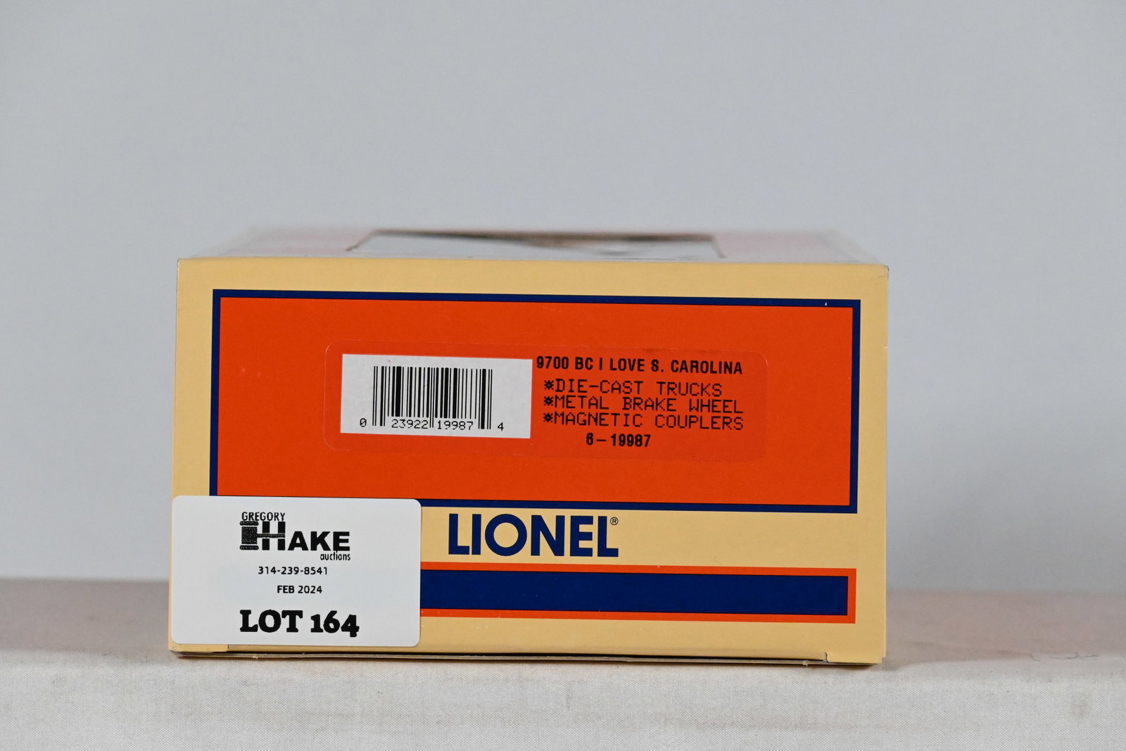 Lionel LTI 6-19987 9700 I Love South Carolina Boxcar w/ OB: Lionel LTI 6-19987 9700 I Love South Carolina Boxcar w/ OB, C10