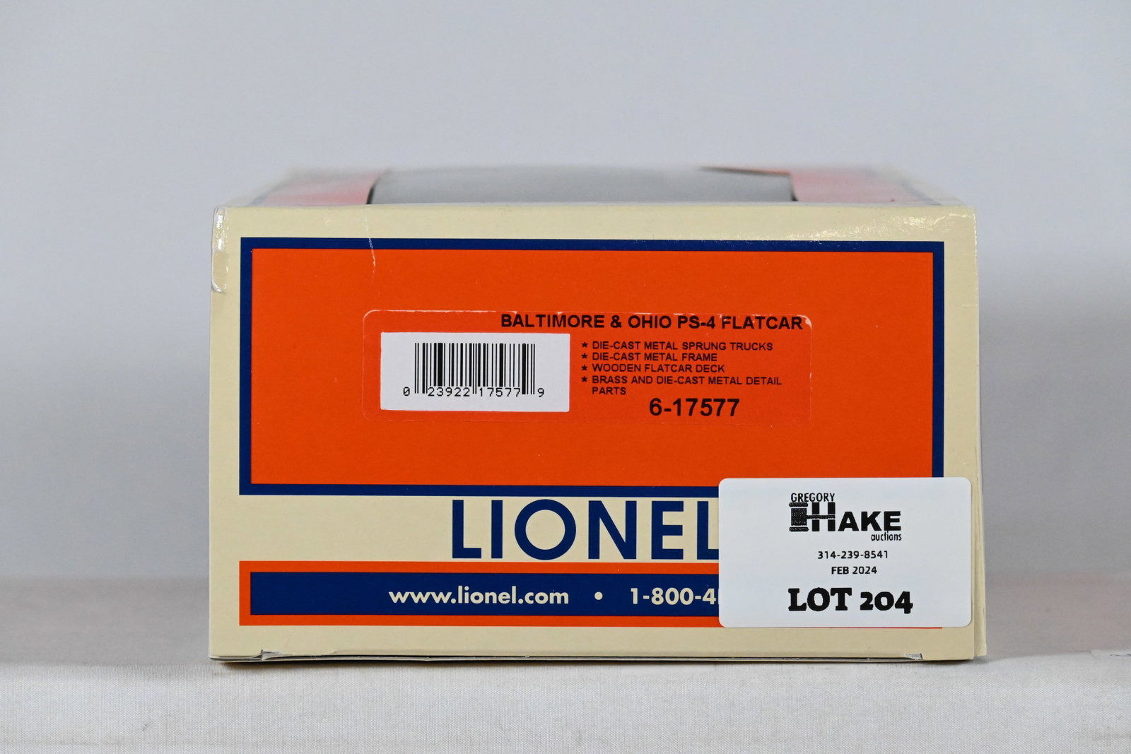 Lionel LTI 6-17577 Baltimore & Ohio PS-4 Flatcar w/ OB: Lionel LTI 6-17577 Baltimore & Ohio PS-4 Flatcar w/ OB, C10