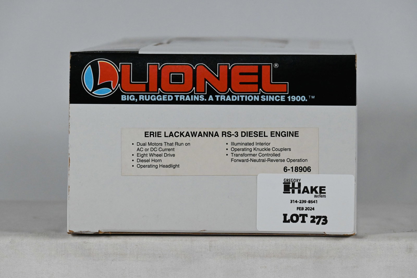 Lionel LTI 6-18906 Erie Lackawanna RS-3 Powered Diesel Locomootive, w/ OB: Lionel LTI 6-18906 Erie Lackawanna RS-3 Powered Diesel Locomootive, w/ OB, C10