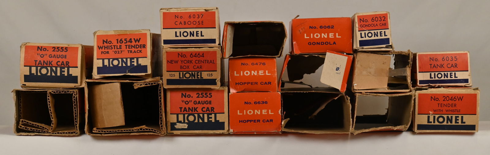 Group of Lionel Postwar Empty Boxes -  6250, 6026W, 6636, 2046W & More (1 of 2)