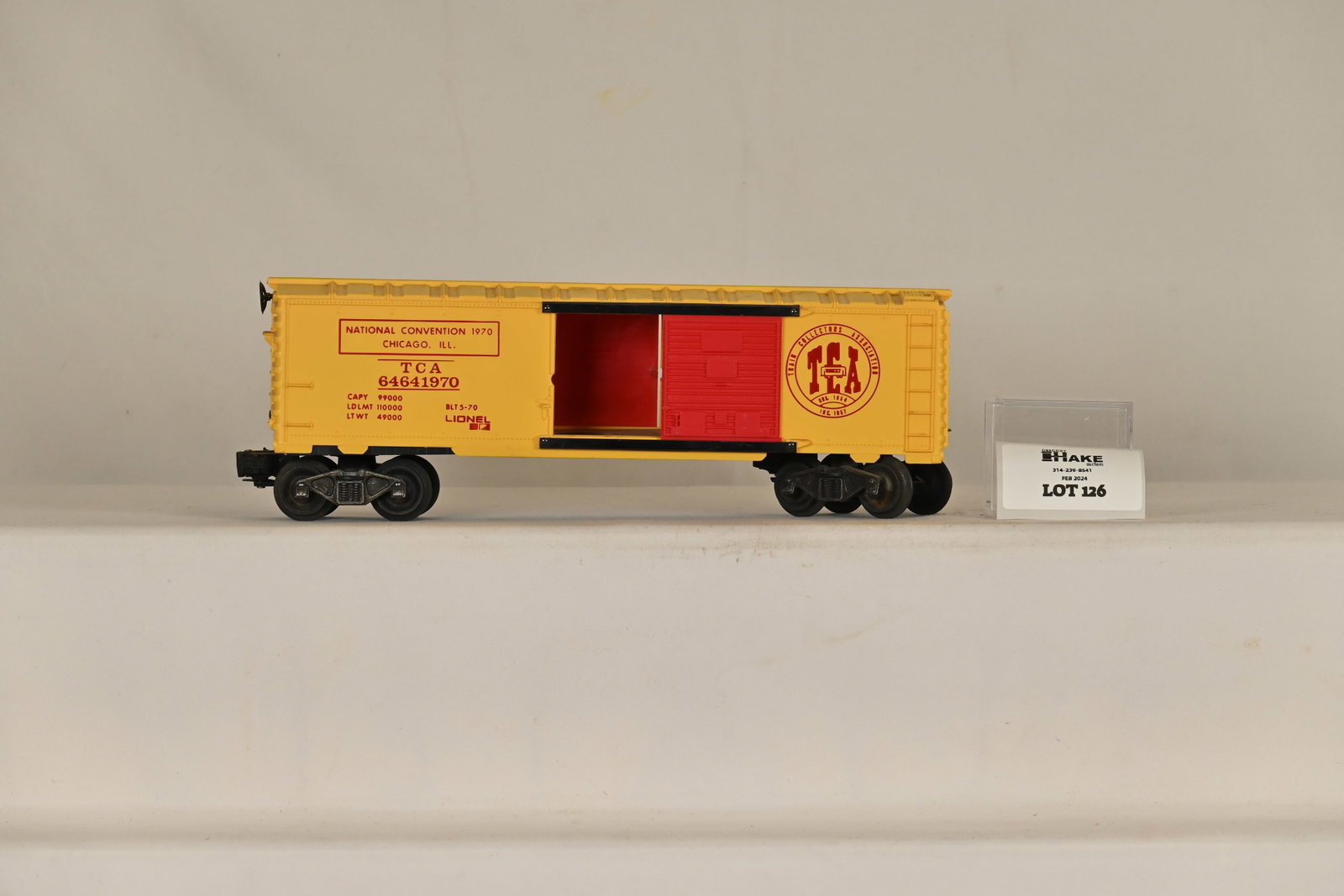 Lionel 6464-1970 TCA Chicago National Convention 1970 Boxcar: Lionel 6464-1970 TCA Chicago National Convention 1970 Boxcar, C8