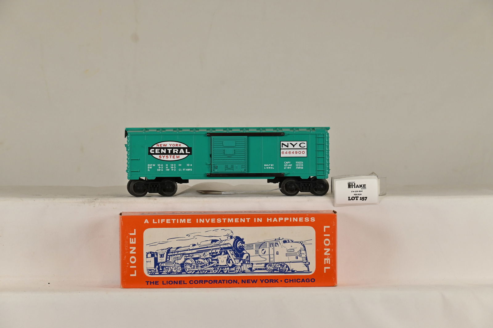 MINT Unrun Lionel Postwar 6464-900 New York Central Boxcar w/ OB (1 of 4)