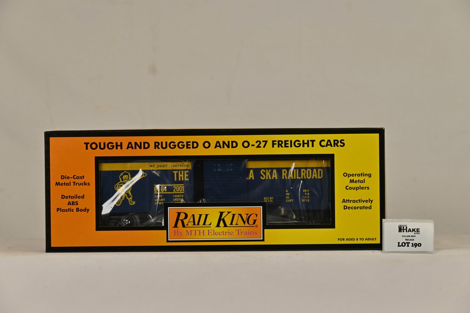 MTH 30-7474 Alaska Boxcar w/ OB: MTH 30-7474 Alaska Boxcar w/ OB, C10