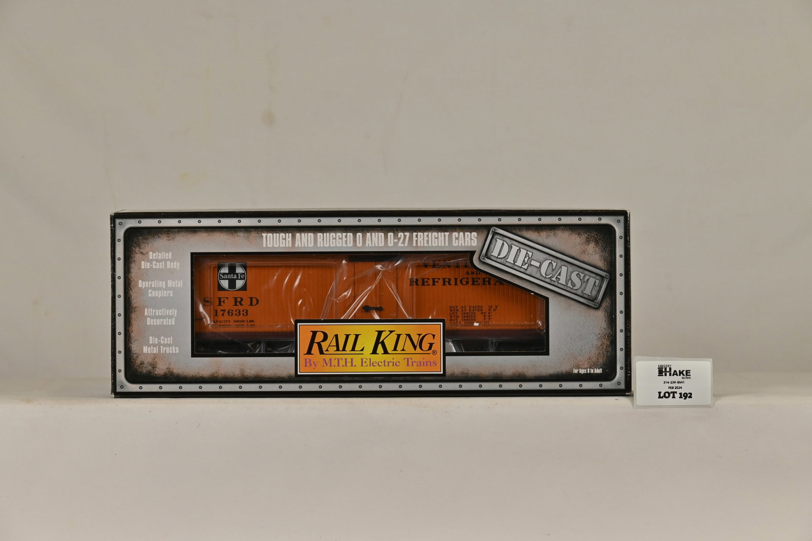 MTH 30-8609 Santa Fe Die-Cast Reefer w/ OB: MTH 30-8609 Santa Fe Die-Cast Reefer w/ OB, C10