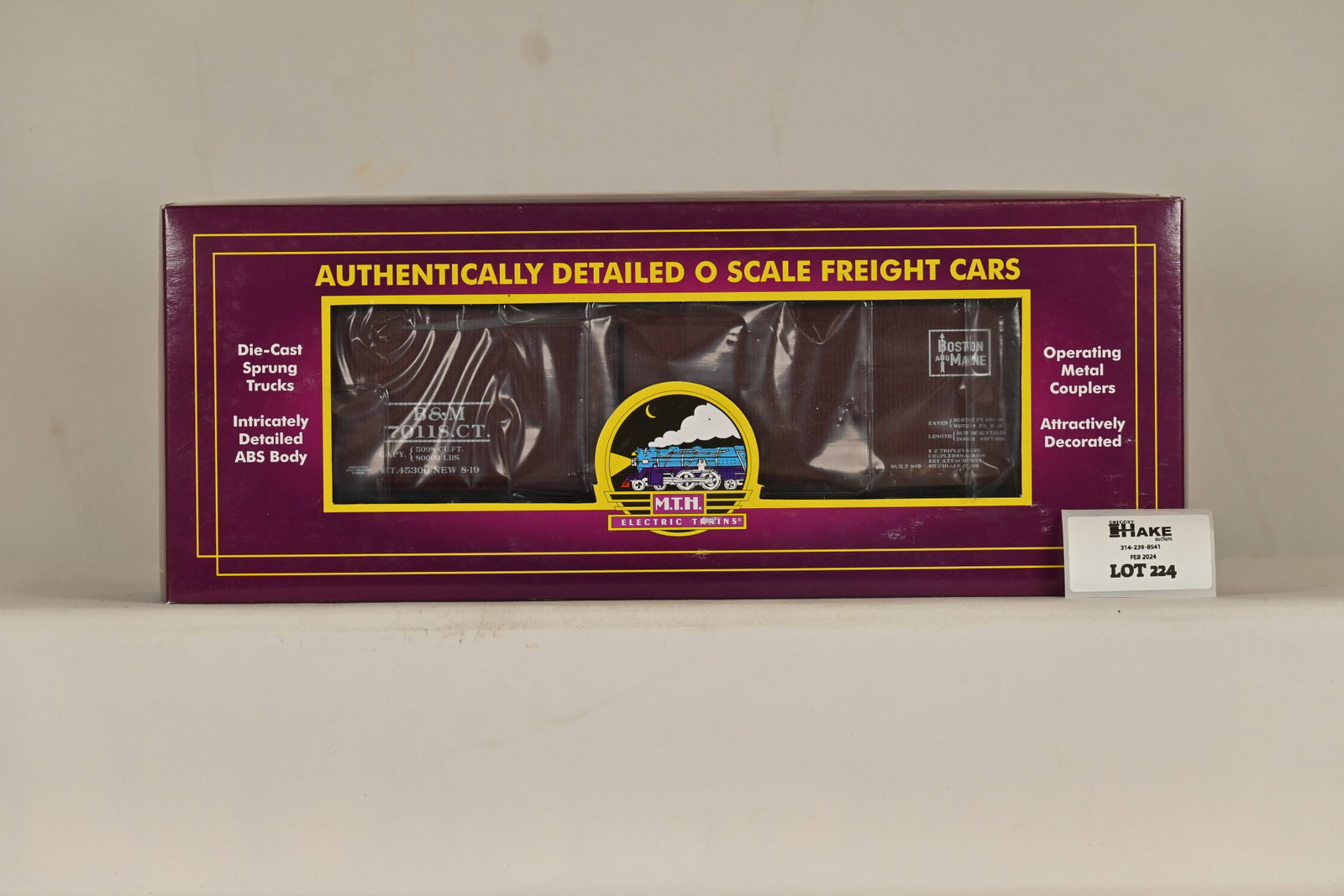 MTH 20-93445 Boston & Maine 40' USRA Double Sheathed Boxcar w/ OB: MTH 20-93445 Boston & Maine 40' USRA Double Sheathed Boxcar w/ OB, C10