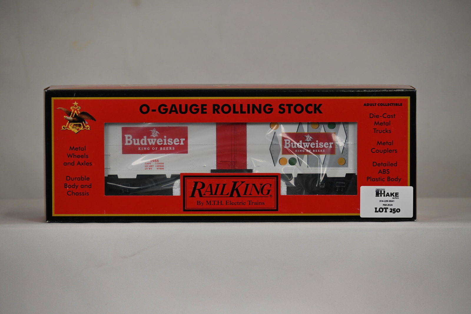 MTH 30-78033 Anheuser Busch Budweiser Modern Reefer w/ OB: MTH 30-78033 Anheuser Busch Budweiser Modern Reefer w/ OB, C10.