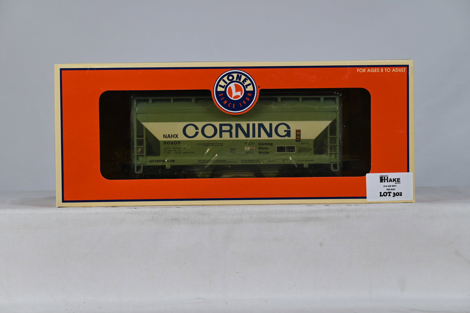 Lionel 6-17015 Corning Std "O" 2-Bay Hopper w/ OB: Lionel 6-17015 Corning Std "O" 2-Bay Hopper w/ OB, C10
