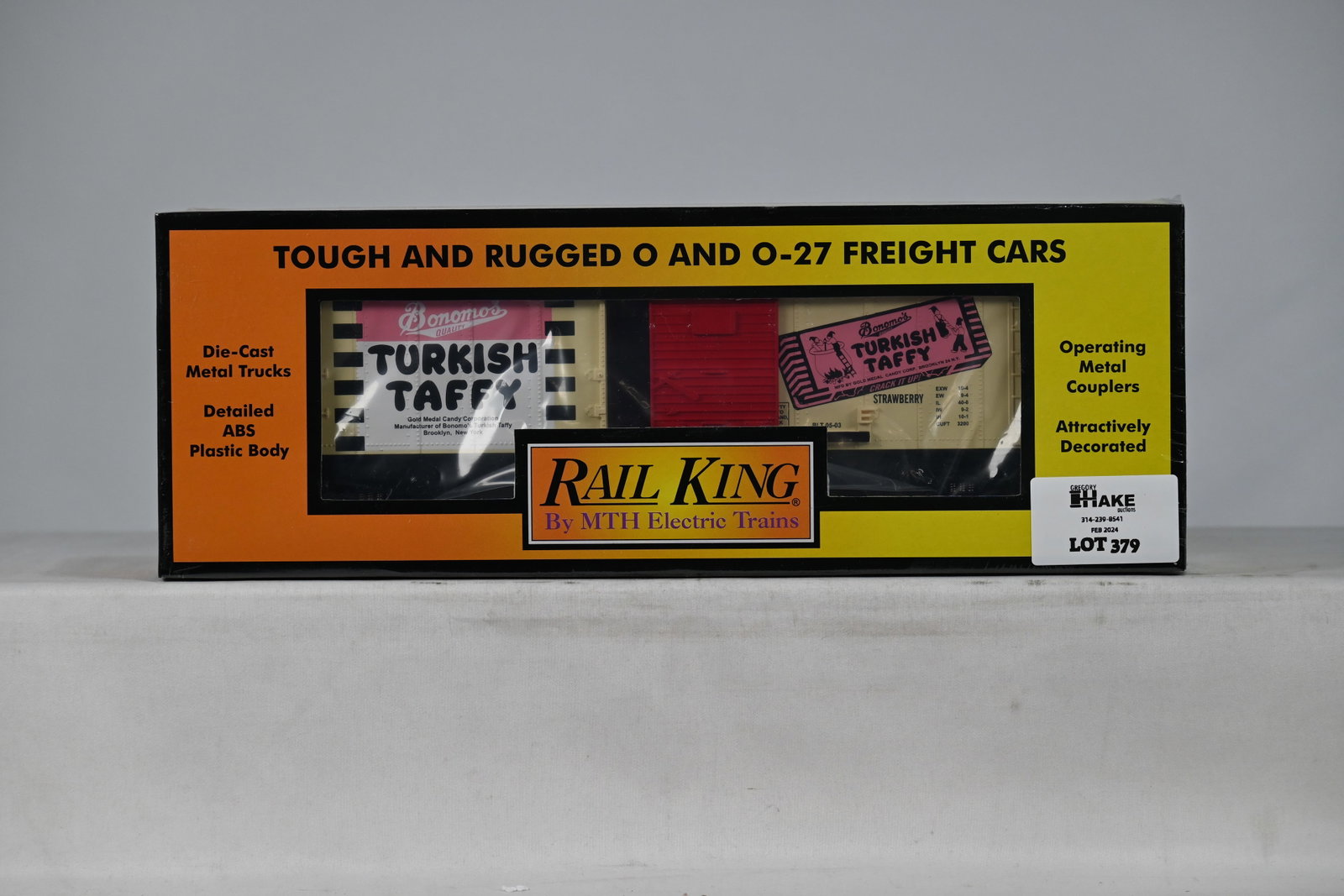 MTH 30-74127 Banomo Taffy - Strawberry Boxcar w/ OB: MTH 30-74127 Banomo Taffy - Strawberry Boxcar w/ OB, C10