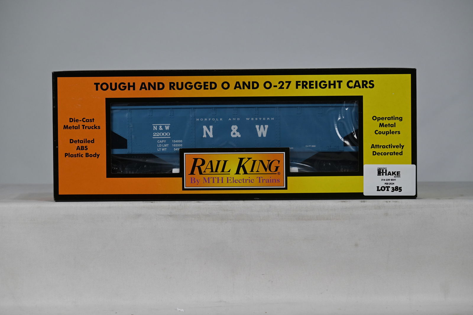 MTH 30-75132 Boys N&W 4-Bay Hopper w/ Coal Load & OB (1 of 2)