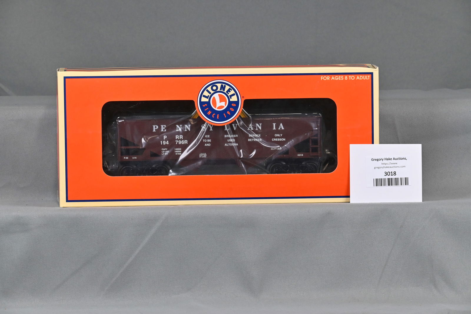 Lionel 6-16466 Pennsylvania Ice Breaker Tunnel Car w/OB: Lionel 6-16466 Pennsylvania Ice Breaker Tunnel Car w/OB, C10