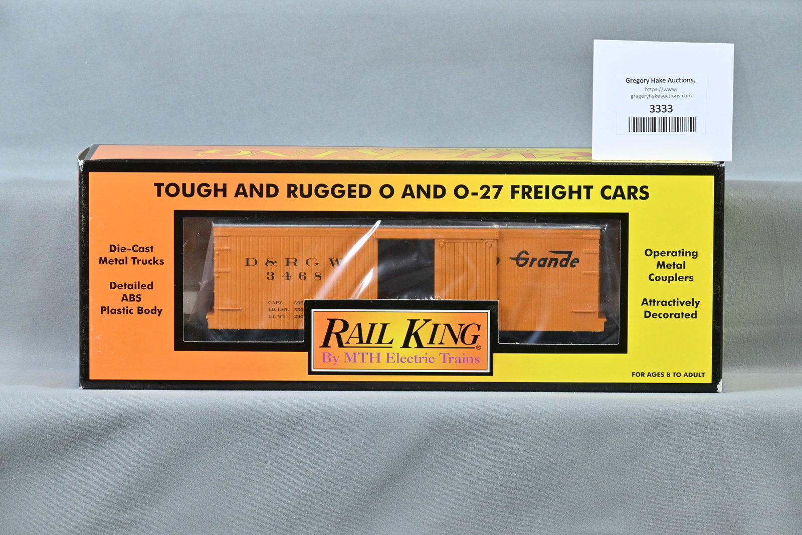 Wagon De Marchandises MTH Denver & Rio Grande - échelle O - 3 Rails - Acier - Occasion