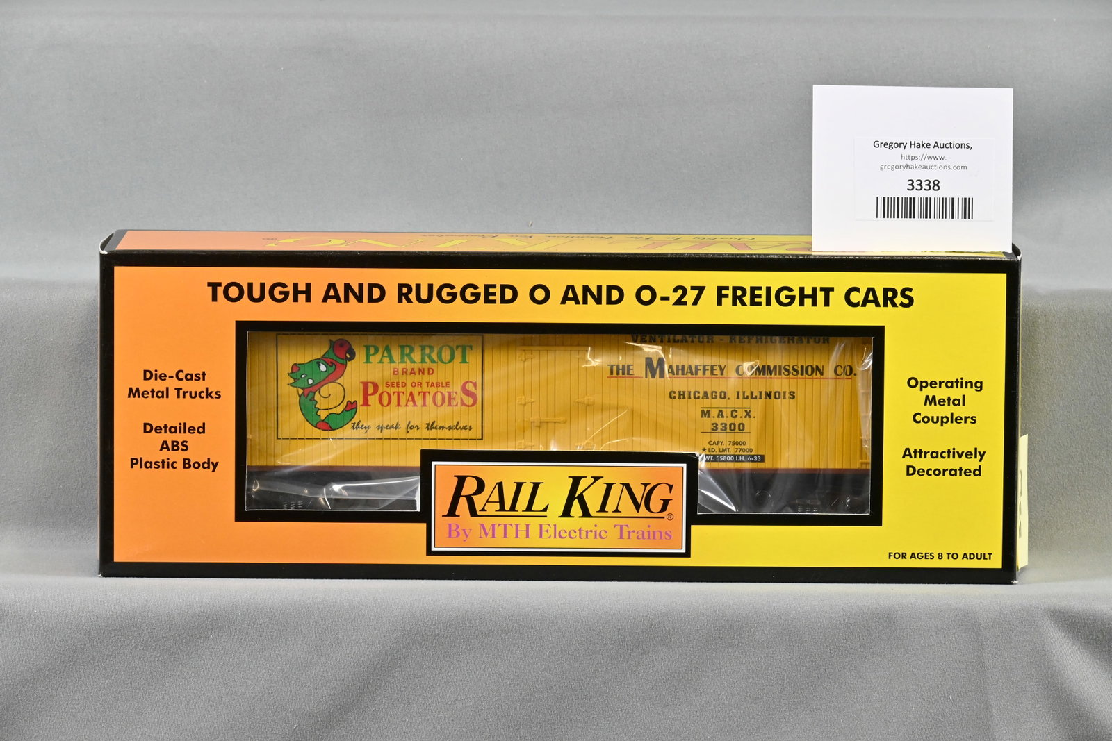 MTH 30-7823 Parrot Potatoes Reefer w/ OB: MTH 30-7823 Parrot Potatoes Reefer w/ OB, C10