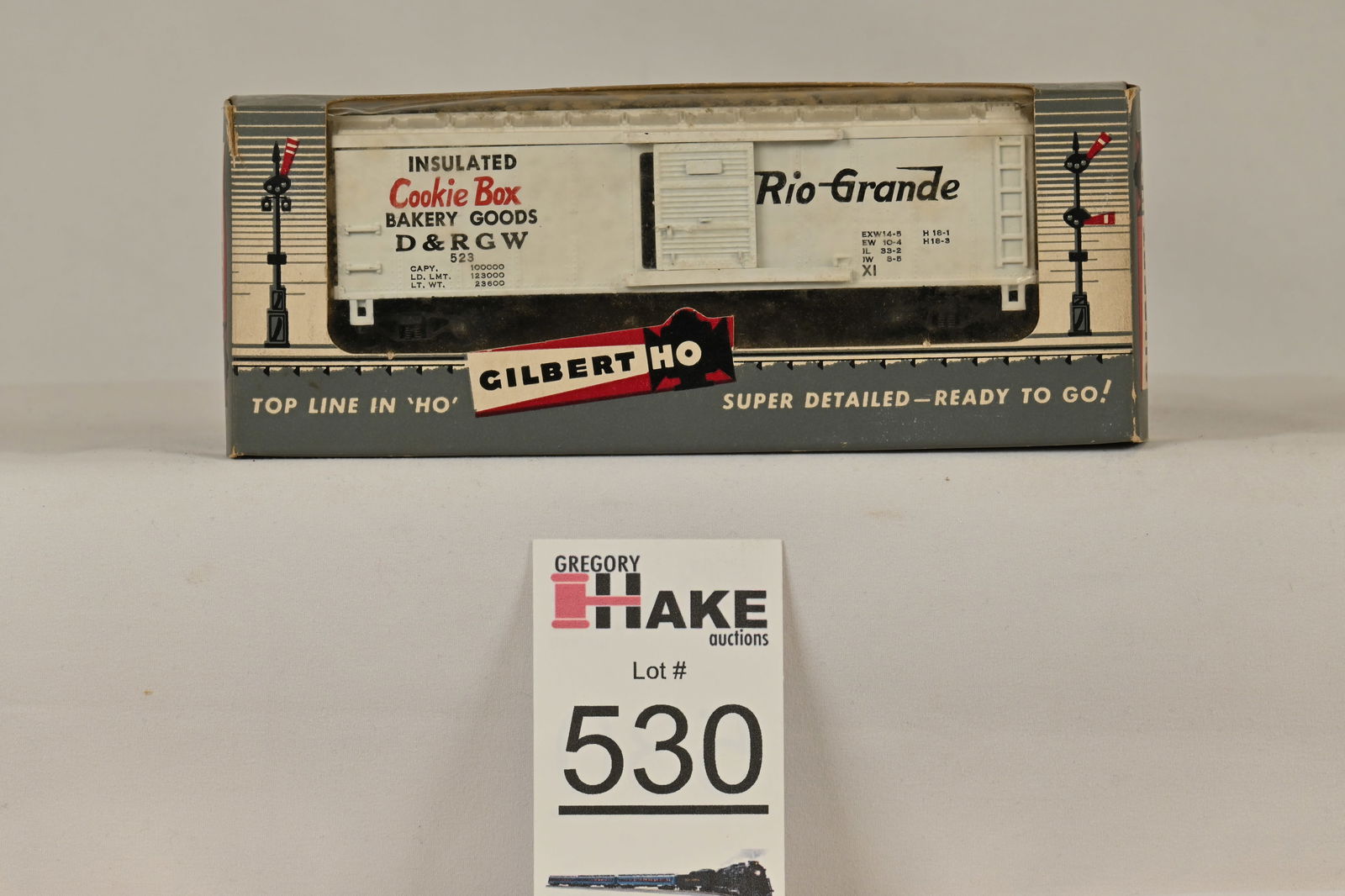 American Flyer Gilbert HO 523 R.G. Box Car, w/ 33523 OB (1 of 2)