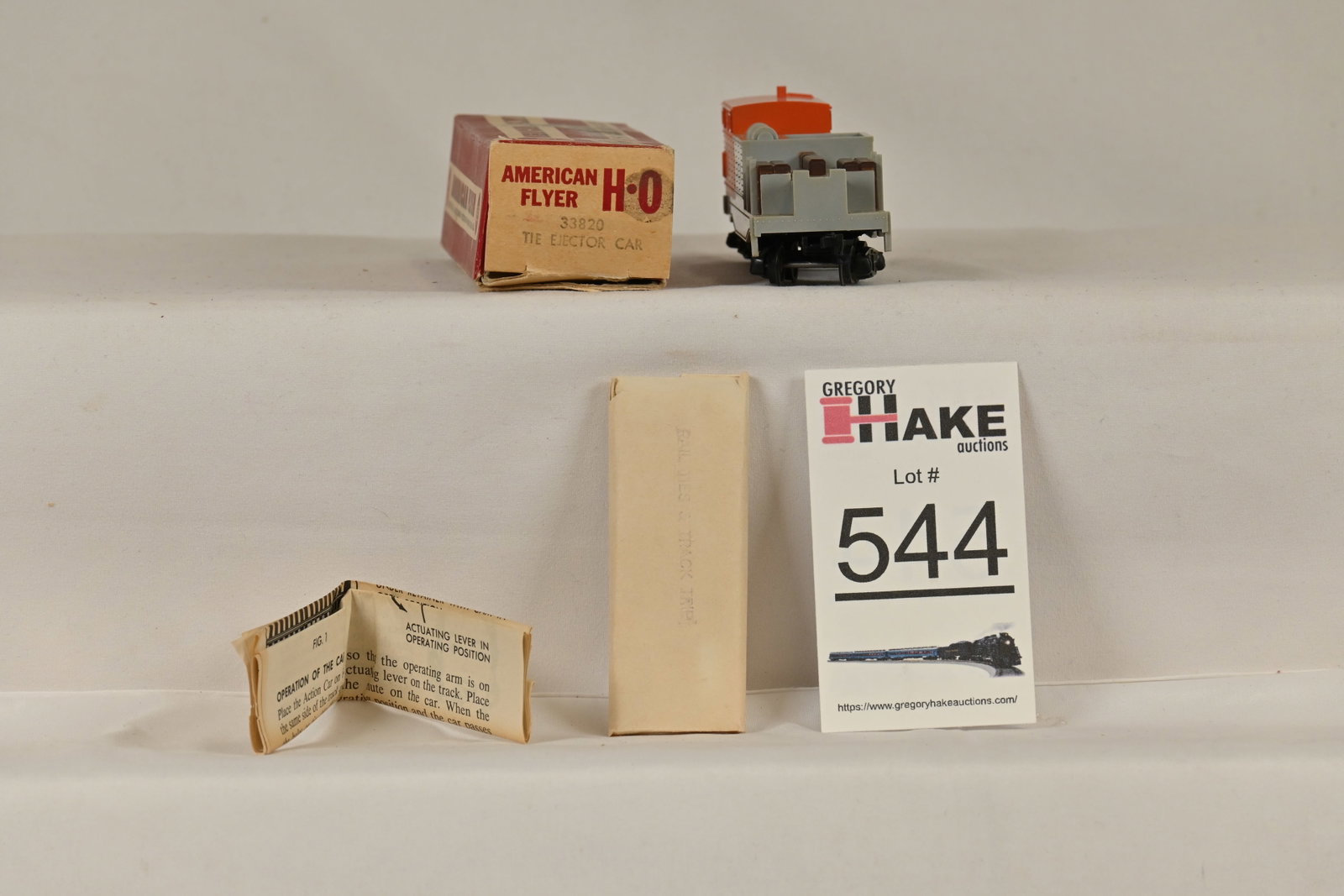 American Flyer HO 33820 Tie Ejector Car, w/ OB: American Flyer HO 33820 Tie Ejector Car w/OB, C9