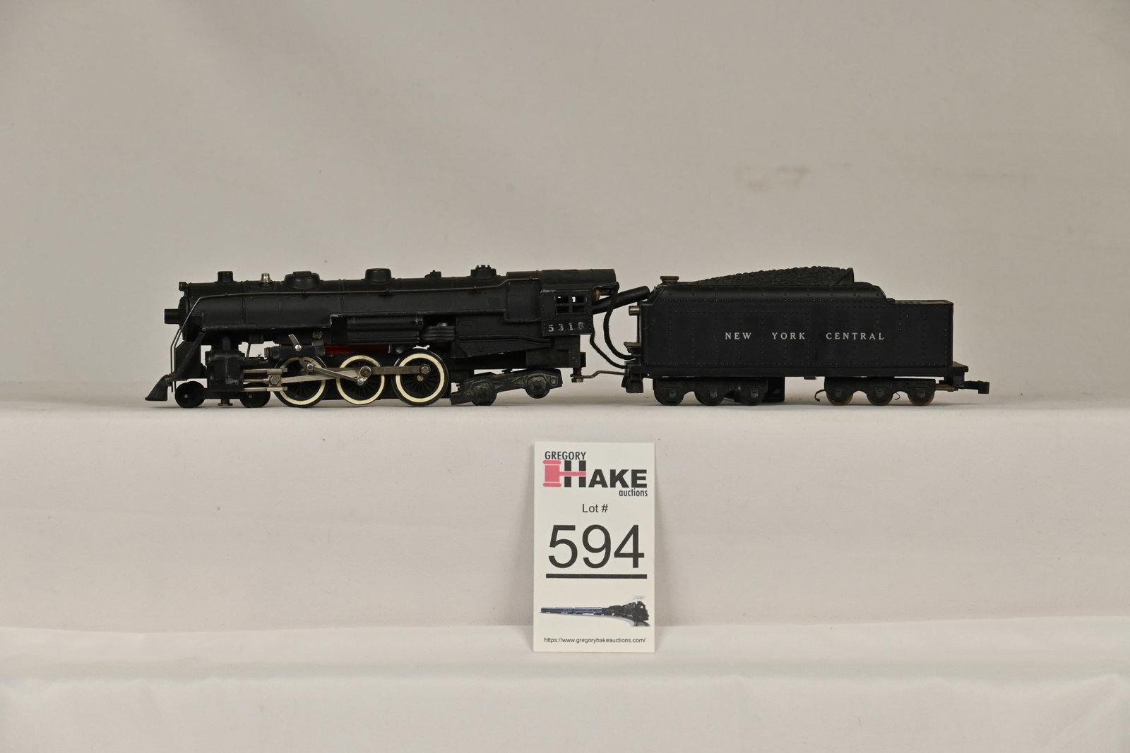 American Flyer HO 151 Hudson with Smoke in Tender 5318 Steam Locomotive with New York Cental Tender: American Flyer HO 151 Hudson with Smoke in Tender 5318 Steam Locomotive with New York Cental Tender, C7.
