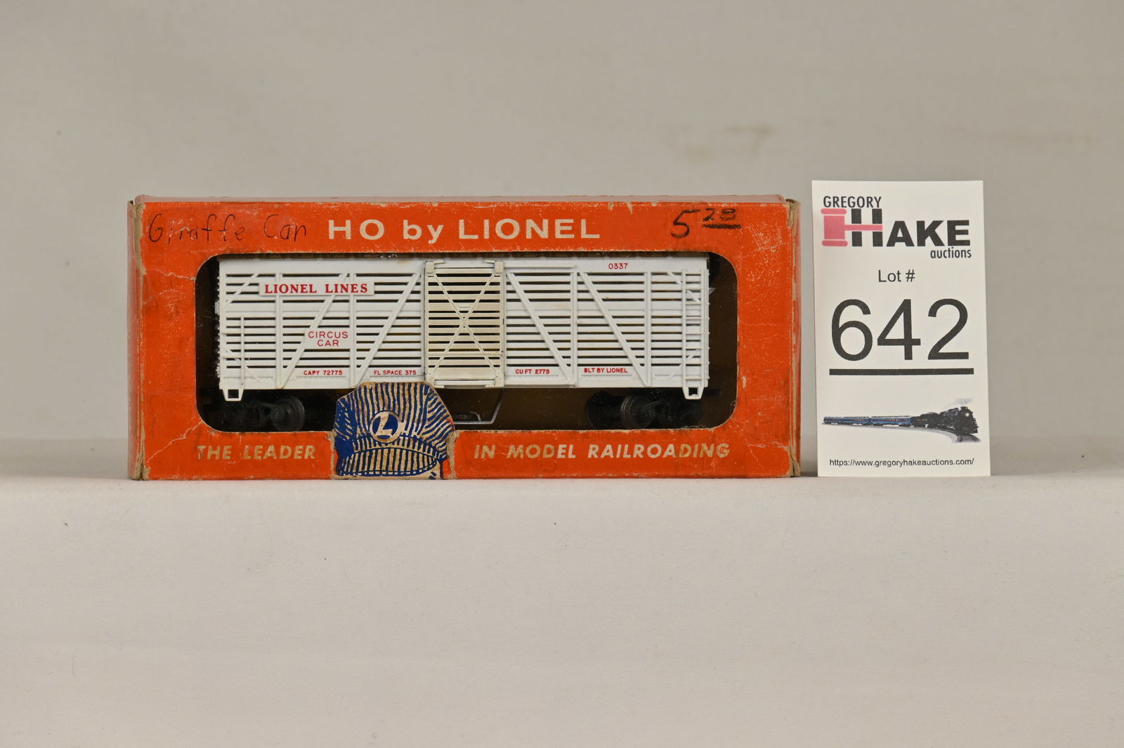 Lionel HO 0337 Lionel Lines animated circus giraffe car w/OB (1 of 2)