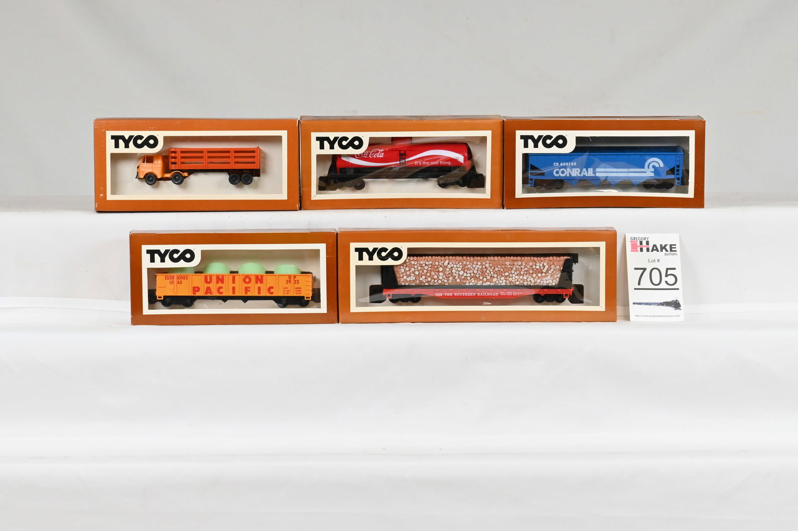 Tyco HO Lot of 5 Boxed Freight Cars (1 of 2)
