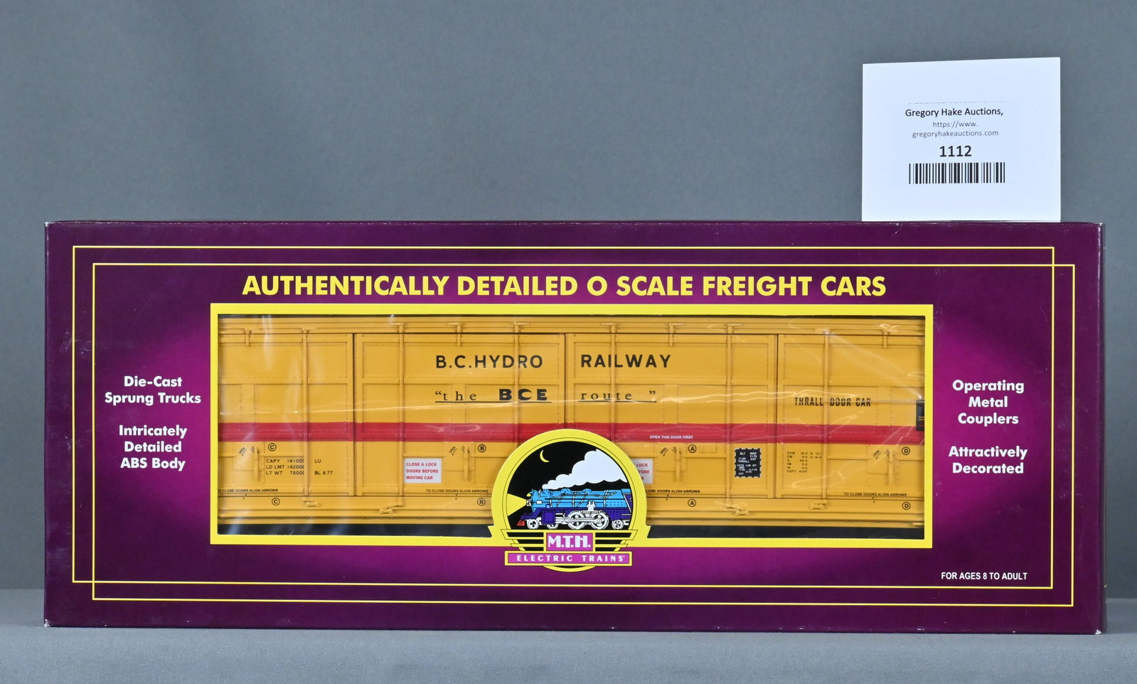 MTH 20-93313 B.C. Hydro Railway (#509) 55' All-Door Box car, w/ OB: MTH 20-93313 B.C. Hydro Railway (#509) 55' All-Door Box car, w/ OB - C10