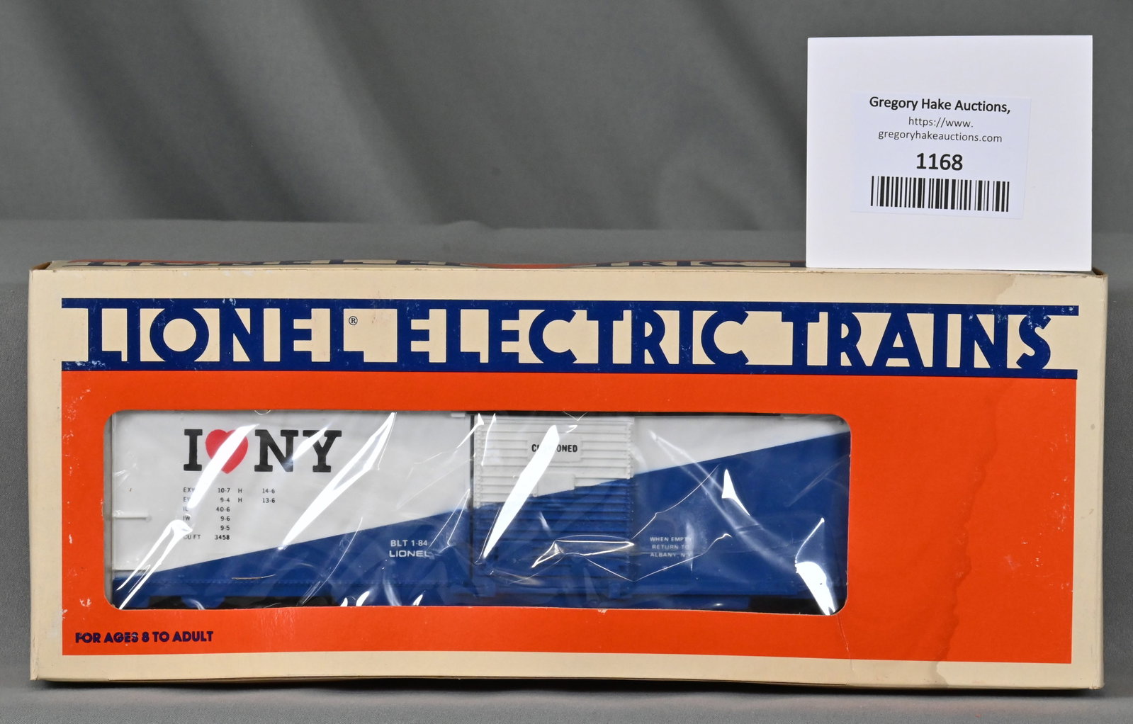 Lionel 6-9475 Delaware & Hudson New York Box Car, w/ OB: Lionel 6-9475 Delaware & Hudson New York Box Car, w/ OB - C10