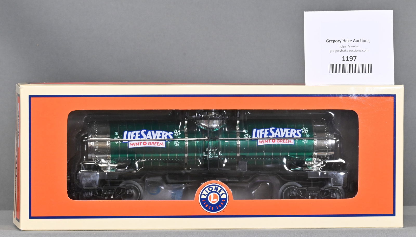 Lionel 2-52591 Cal-Stewart Meet 2011 Wint O Green Lifesavers Tank Car, w/ OB (1 of 2)