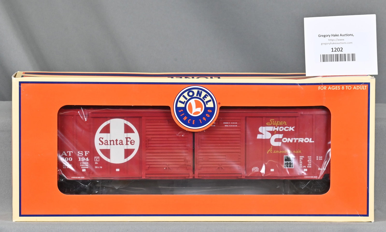Lionel 6-17280 Santa Fe Double Door Box Car w/ Auto Frames, w/ OB: Lionel 6-17280 Santa Fe Double Door Box Car w/ Auto Frames, w/ OB - C10