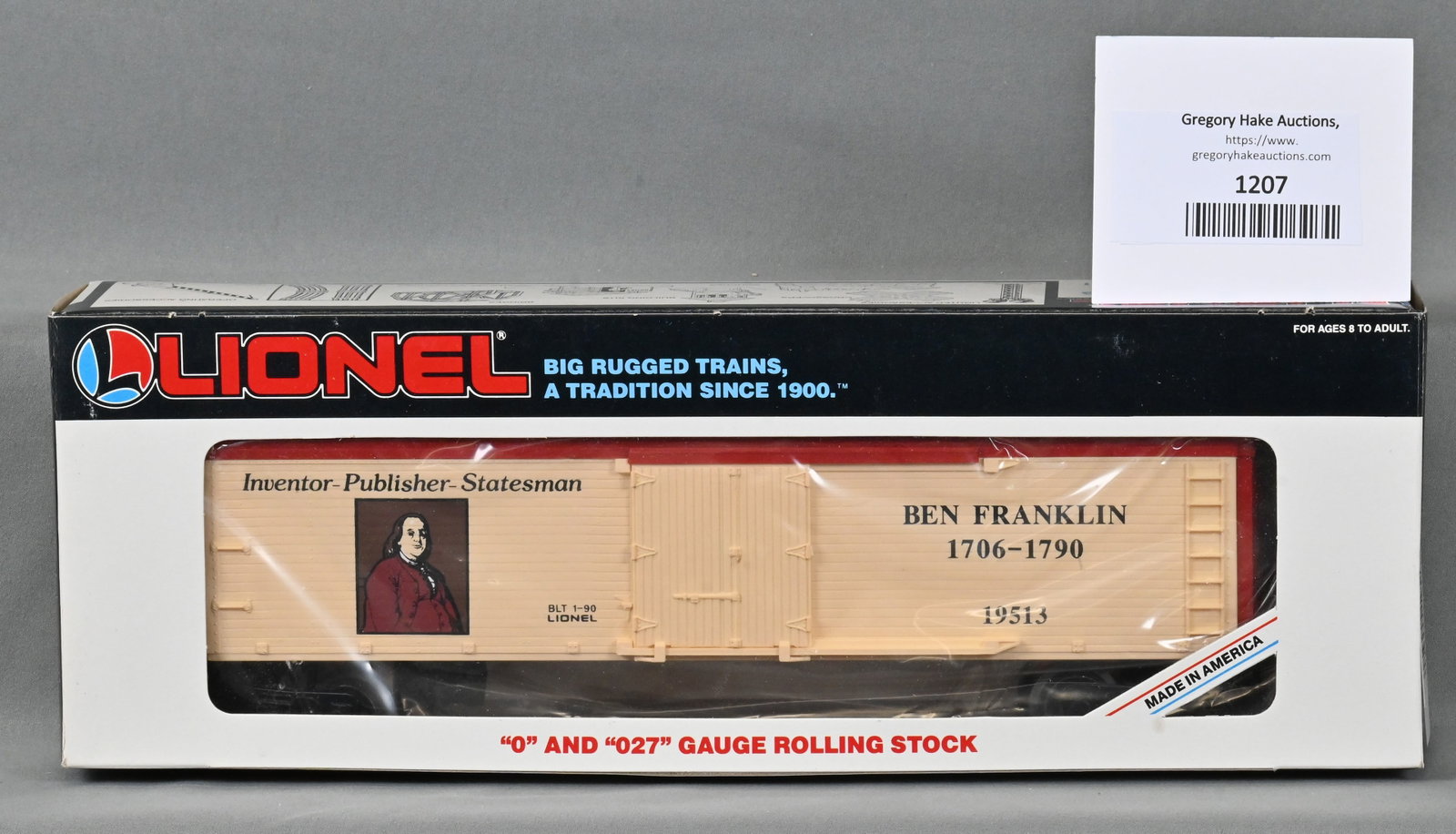 Lionel 6-19513 Ben Franklin Reefer, w/ OB: Lionel 6-19513 Ben Franklin Reefer, w/ OB - C10