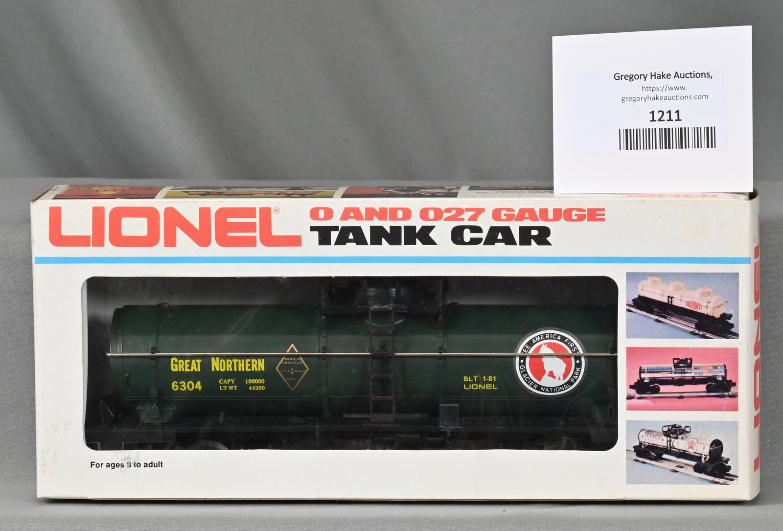 Lionel 6-6304 Famous American Railroad Great Northern Single Dome Tank Car, w/ OB (1 of 2)