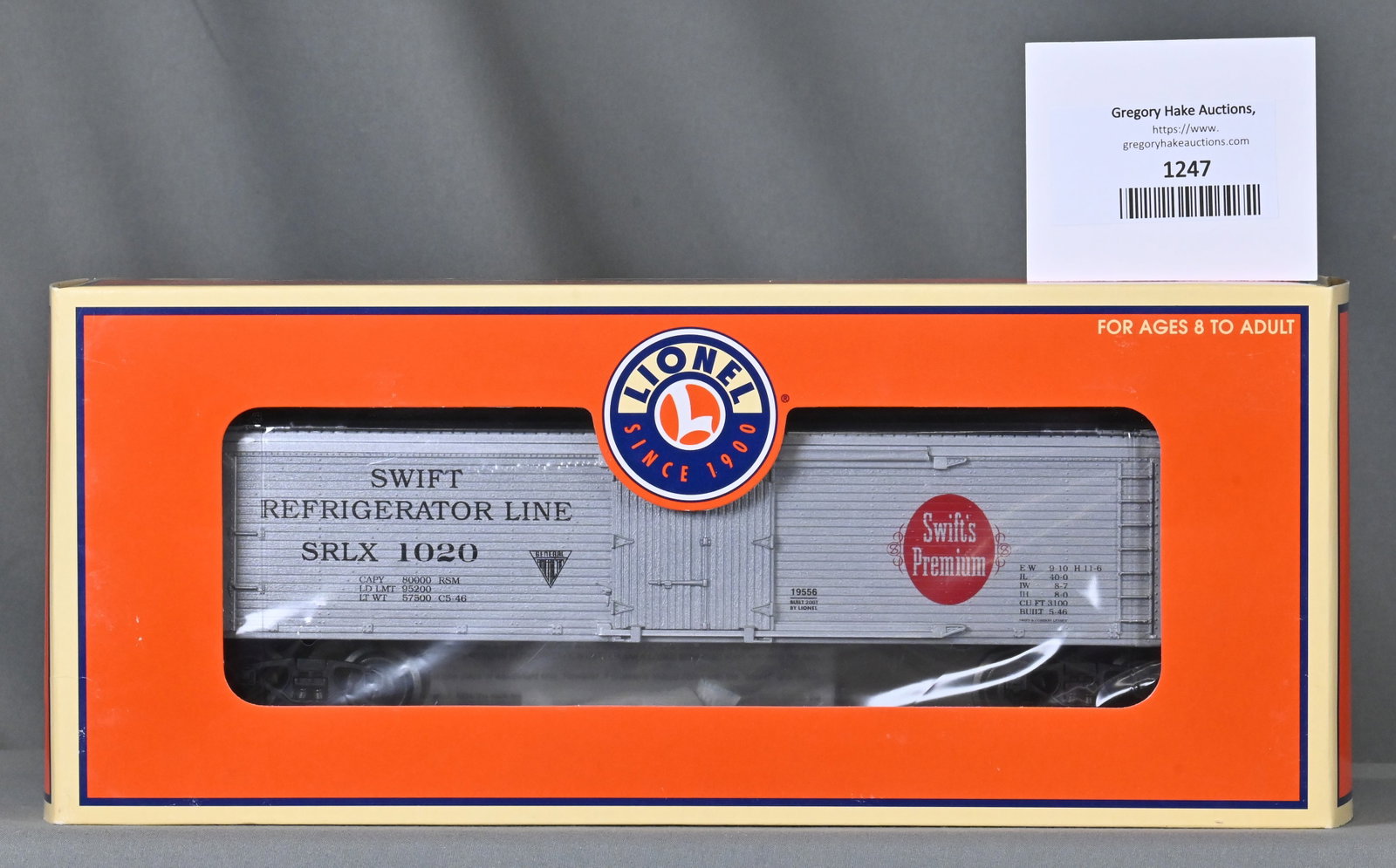 Lionel 6-19558 5700 Swift (Silver) Reefer w/ OB: Lionel 6-19558 5700 Swift (Silver) Reefer w/ OB