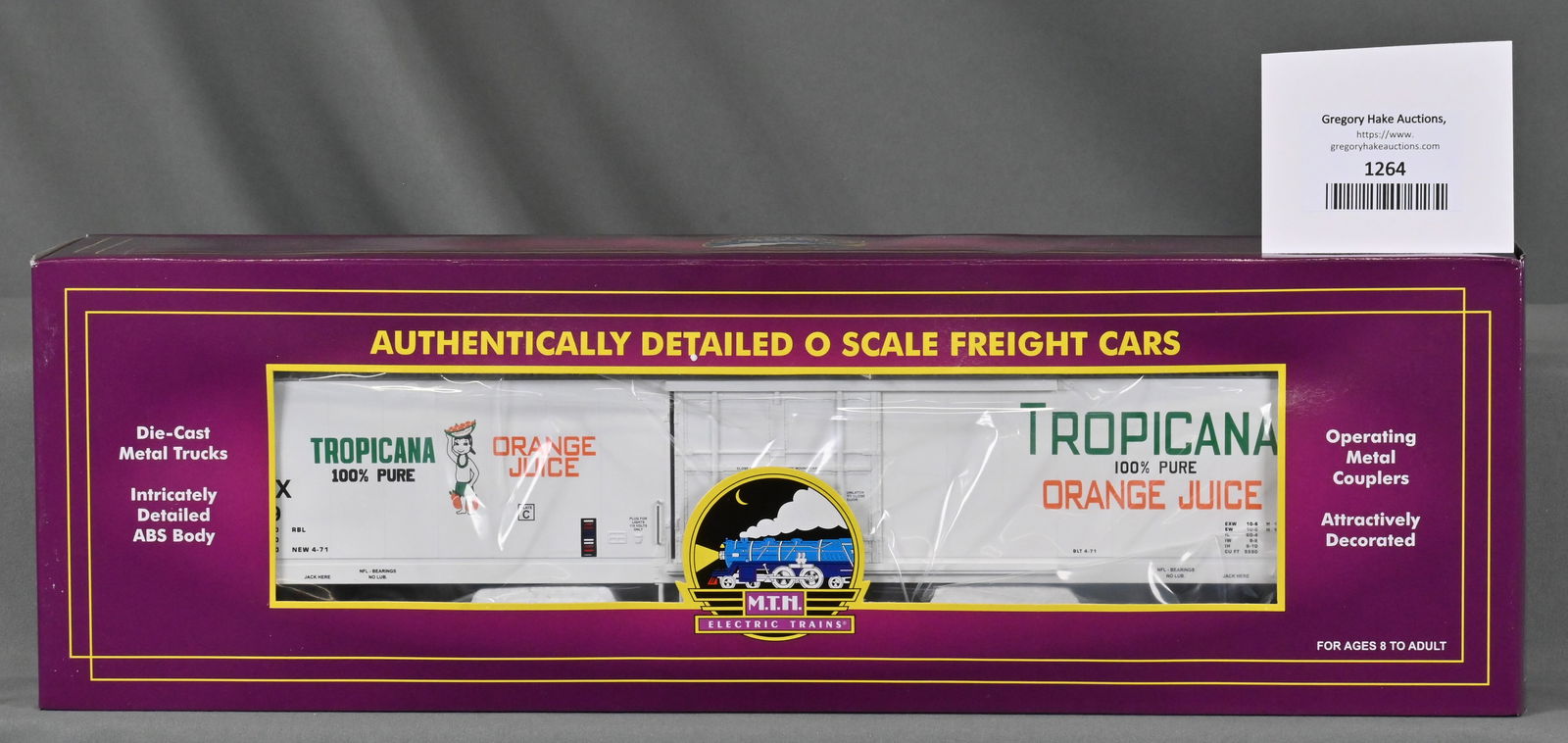 MTH 20-94019 Tropicana 61' Reefer Car, w/ OB (1 of 2)