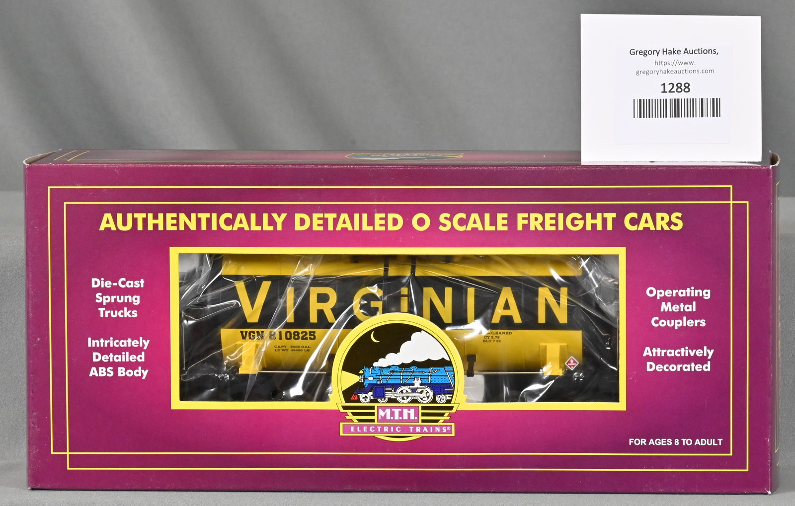 MTH 20-96082 Virginian (#810825) 8000 Gallon Tank Car, w/ OB (1 of 2)